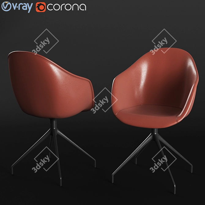 Elegant Swivel Chair: Adelaide 3D model image 1