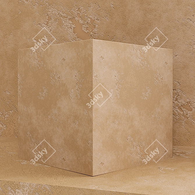 Travertine4 Decorative Plaster: Stunning Loft Style Material 3D model image 2