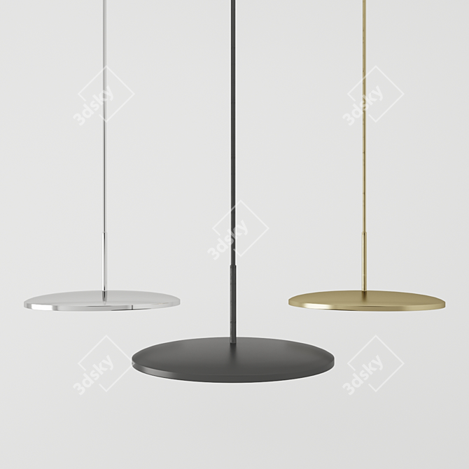 Elegant Dot Pendant Light 3D model image 1