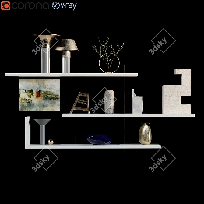 Elegant Home Accents Set 3D model image 1