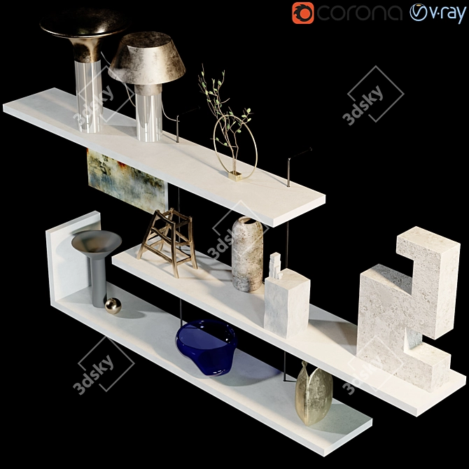 Elegant Home Accents Set 3D model image 2