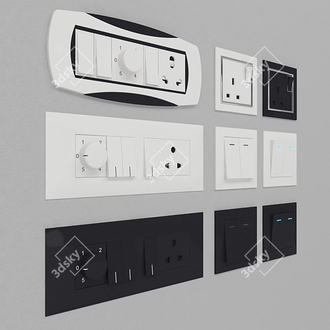 Versatile Switches with Stunning Vray Material 3D model image 2