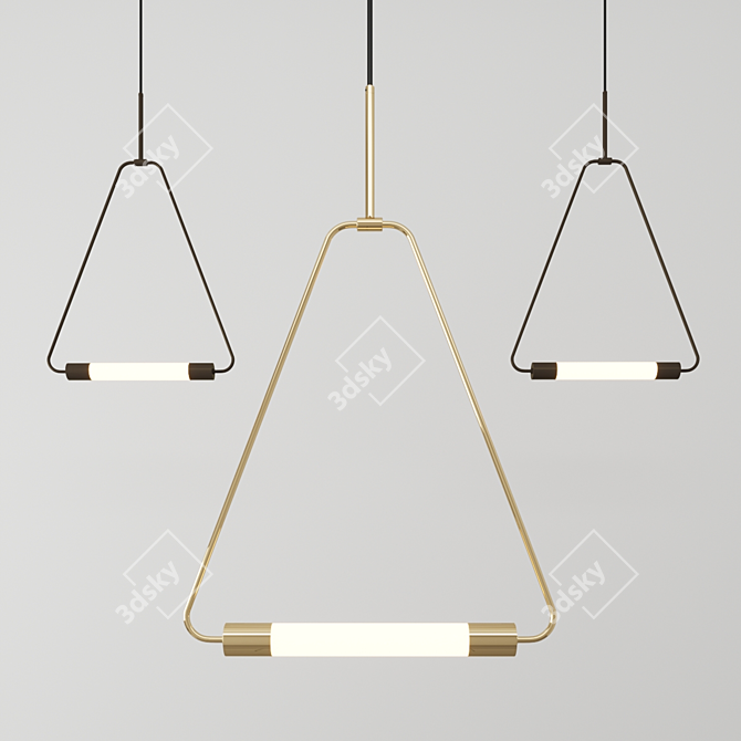 Dot LED Pendant Lamp: Modern Design, Adjustable Height 3D model image 1