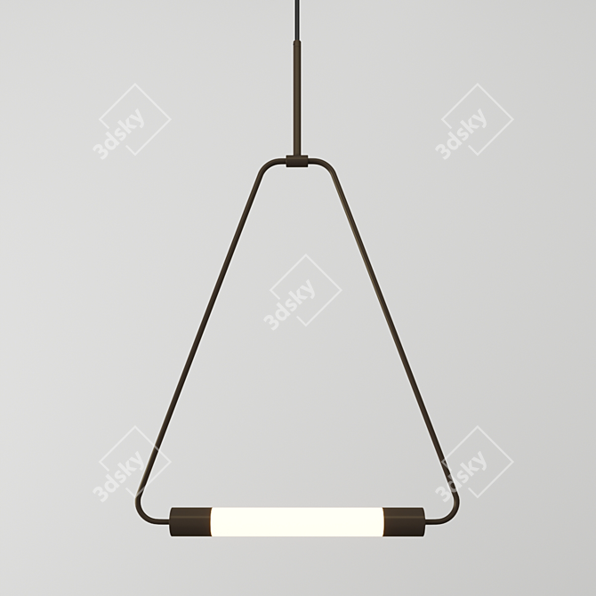 Dot LED Pendant Lamp: Modern Design, Adjustable Height 3D model image 2