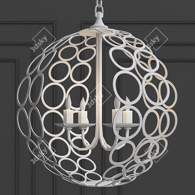 Tartufo Antique Gold Leaf Chandelier 3D model image 3