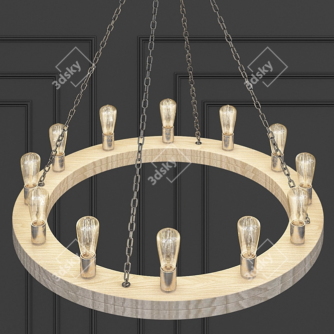 Geoffrey Medium Arteriors Chandelier 3D model image 1