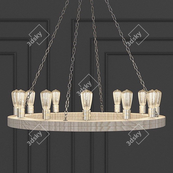 Geoffrey Medium Arteriors Chandelier 3D model image 2