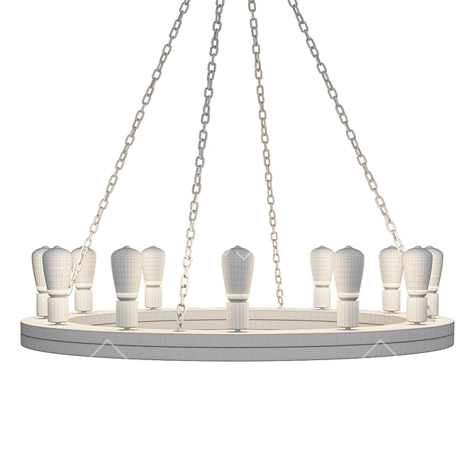 Geoffrey Medium Arteriors Chandelier 3D model image 3