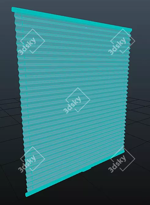 Pleated Blinds: Elegant and Functional 3D model image 2