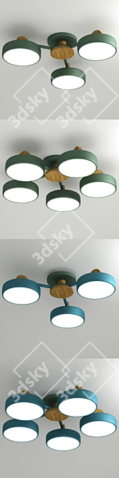 Scandinavian Style LED Chandelier 3D model image 2