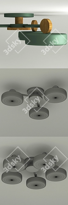 Scandinavian Style LED Chandelier 3D model image 3