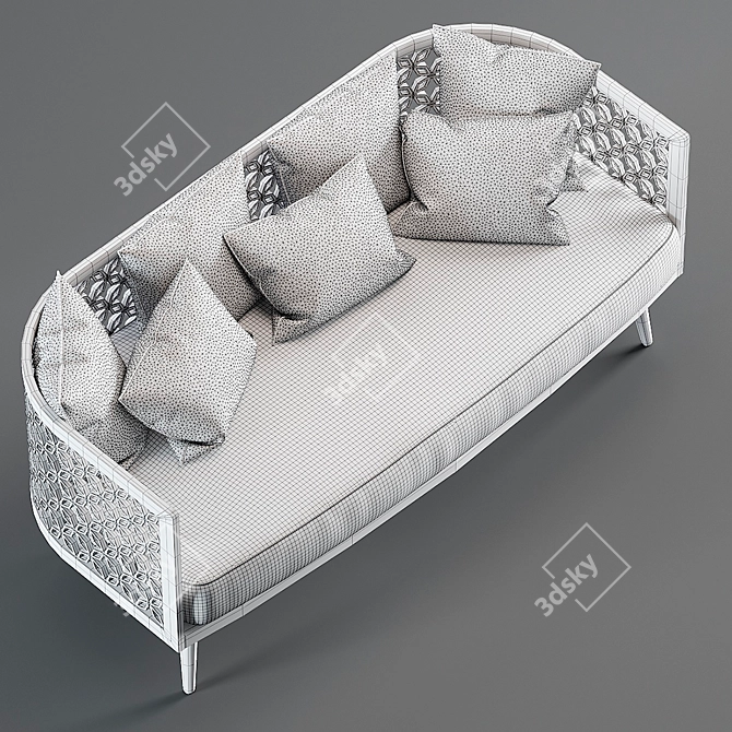 Contemporary Arabesque Sofa Set 3D model image 3