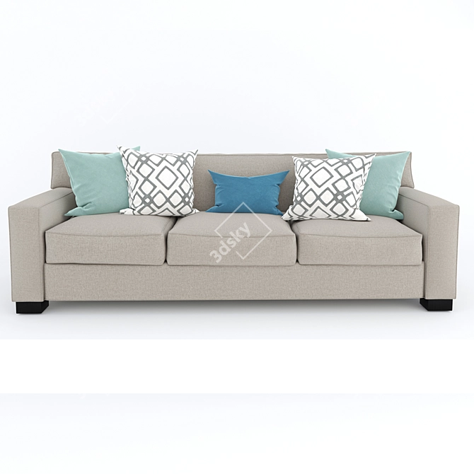 Sleek Sophistication: Jean Luc Sofa 3D model image 1