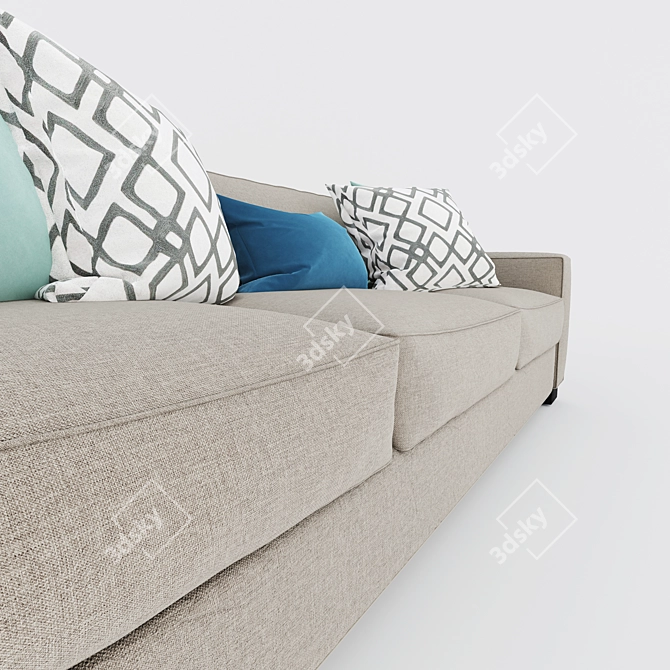 Sleek Sophistication: Jean Luc Sofa 3D model image 2