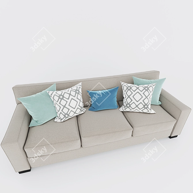 Sleek Sophistication: Jean Luc Sofa 3D model image 3