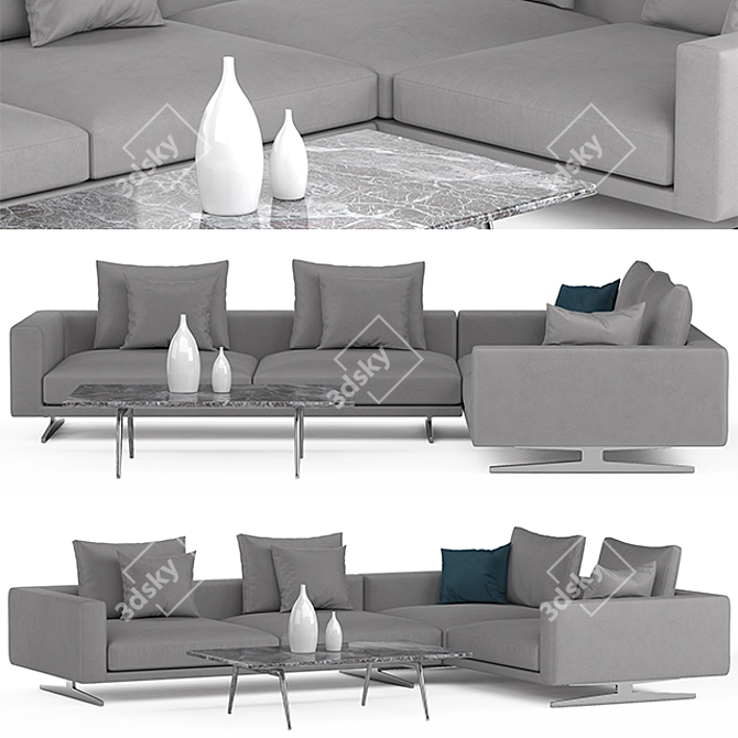  Flexform UV Unwrap 3-Seat Sofa 3D model image 1