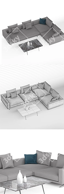  Flexform UV Unwrap 3-Seat Sofa 3D model image 2
