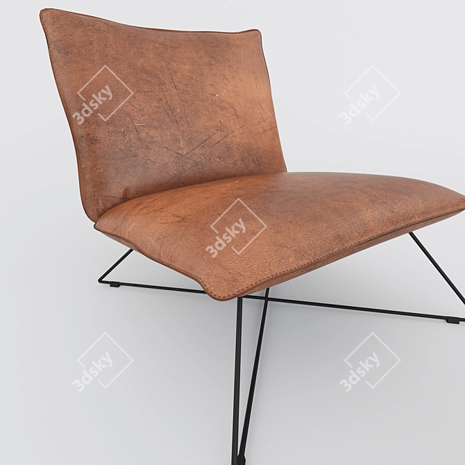 Modern Earl Lounge Chair: Sleek Design 3D model image 2