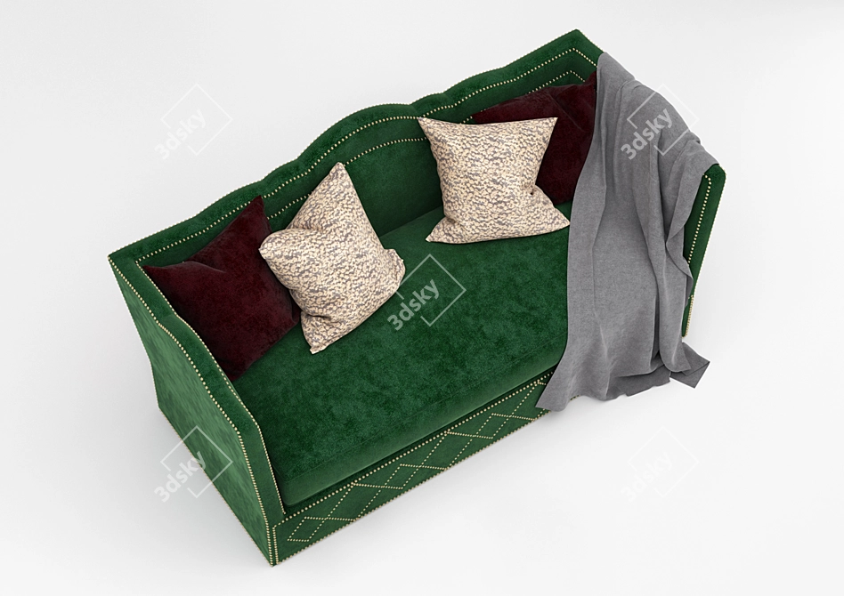 Luxury Knole Sofa: Elegant and Timeless 3D model image 3