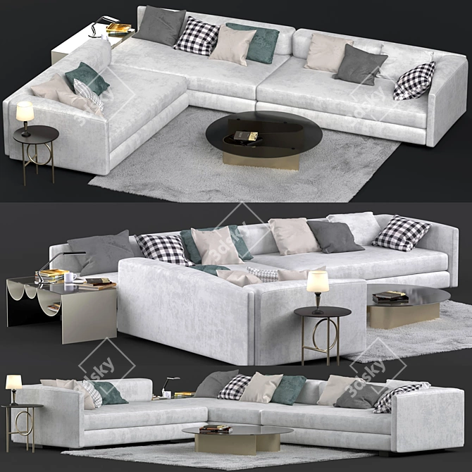 Minotti Granville: Sleek and Stylish 3D model image 1