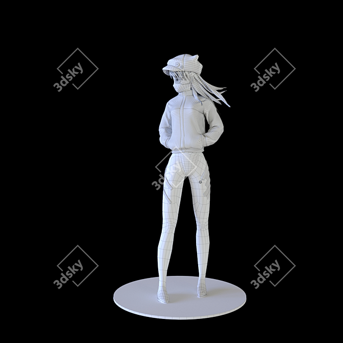 Evangelion's Asuka Langley Statue 3D model image 3