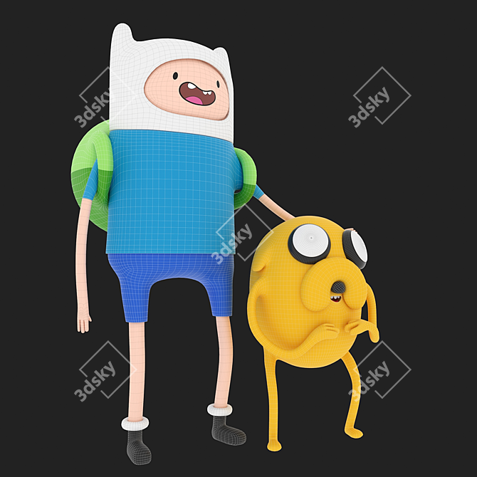 Adventure Time: Fin and Jake 3D model image 3