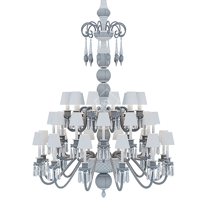 Elegant Saint Louis Chandelier 3D model image 2