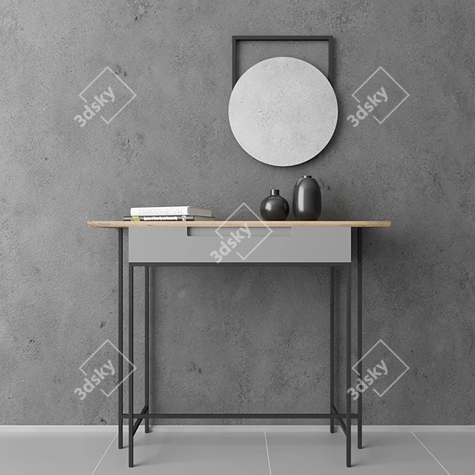 Elegant Savona Console Table 3D model image 1