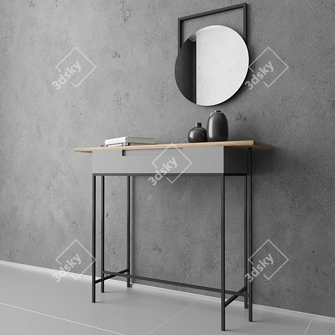 Elegant Savona Console Table 3D model image 2