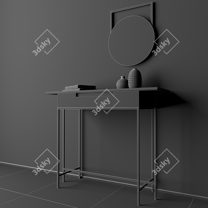 Elegant Savona Console Table 3D model image 3