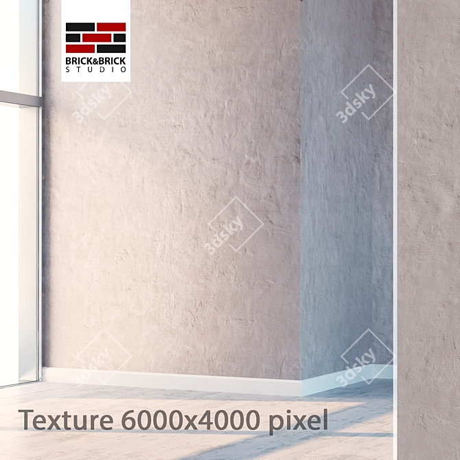 Seamless High Detail Plaster 3D model image 1