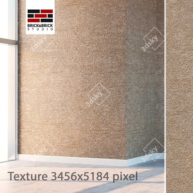 Seamless High-Detail Plaster 3D model image 1