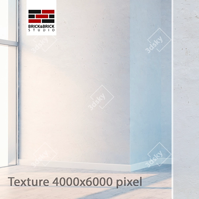 Seamless High Detail Plaster 3D model image 1