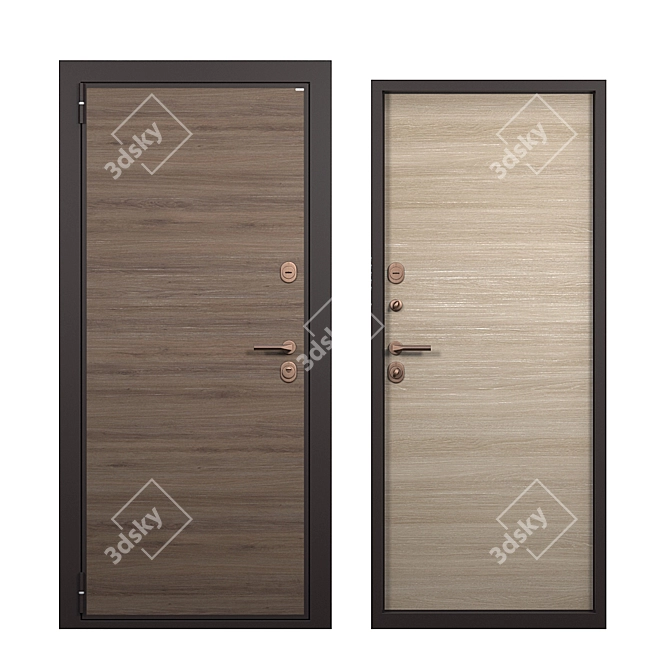 Om Shweda: European-Designed Smart Doors 3D model image 1