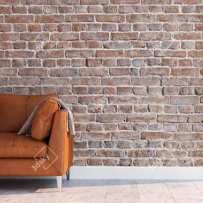 Seamless Detailed Brick Texture 3D model image 2