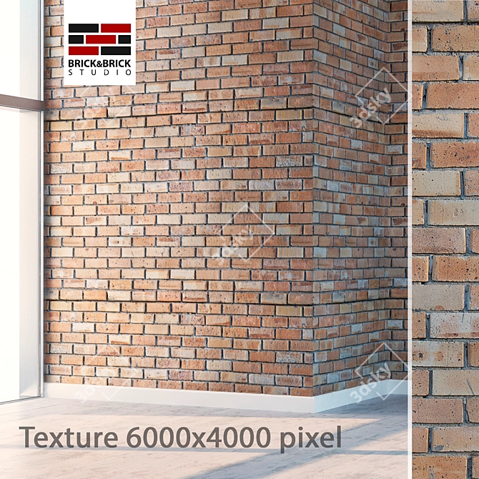 Seamless Detailed Brick 120 3D model image 1