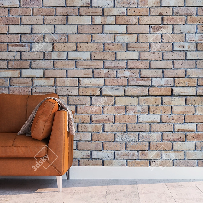 Seamless Detailed Brick 120 3D model image 2