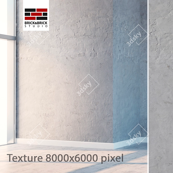 High Detail Seamless Plaster 3D model image 1