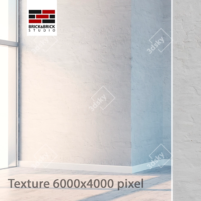 Seamless Stucco Texture with Displacement & Normal Maps 3D model image 1