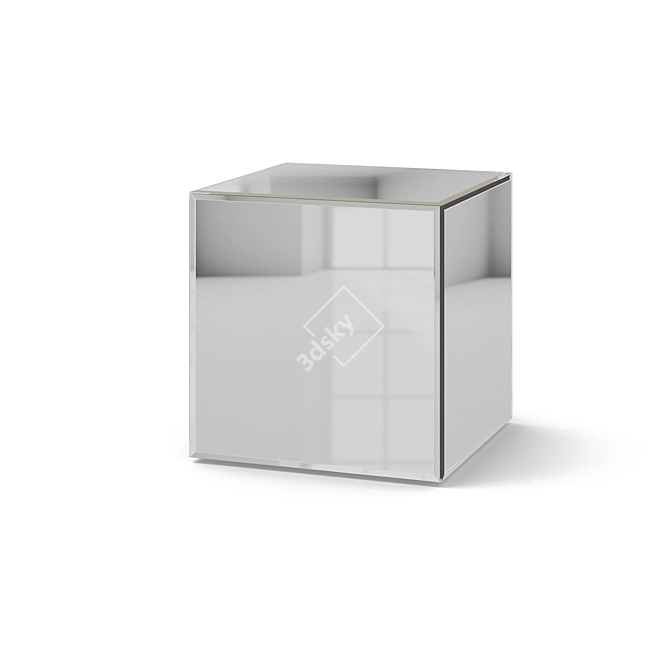 Reflective Cube: Modern Mirror Table 3D model image 1