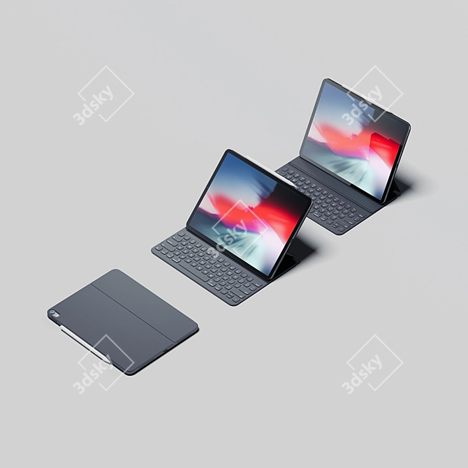 Ultimate iPad Package: Pro 12.9 (2018), Smart Keyboard, Apple Pencil 3D model image 2