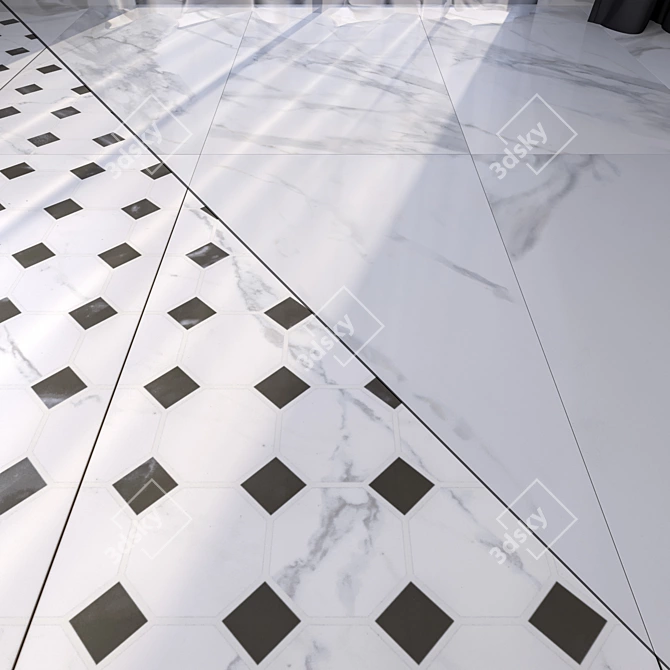 Marble Floor Set 23 - High Quality Vray Material 3D model image 1