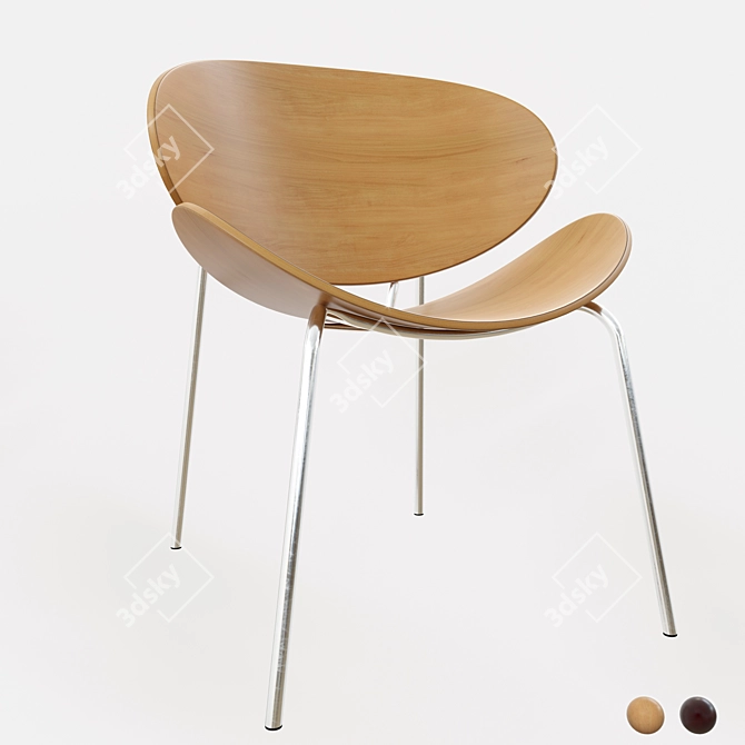 Bentwood Beechwood Side Chair 3D model image 1