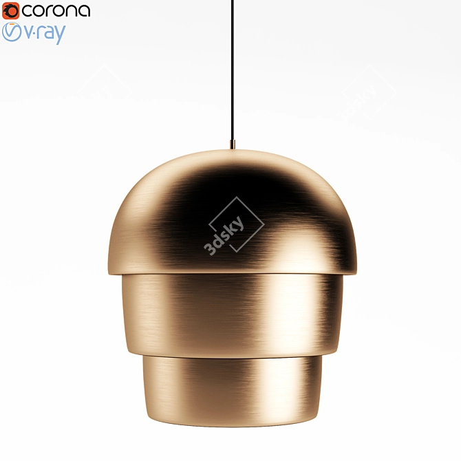 Nature-inspired Pine Cone Pendant Lamp: Warm & Contemporary 3D model image 1