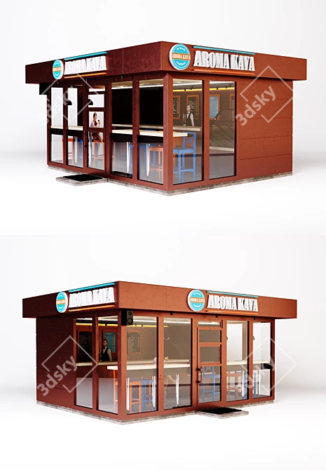 TurboSmooth Recommended For Coffee House 3D model image 2