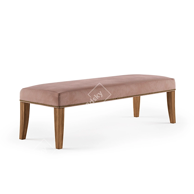 Sleek Jazz Modern Ottoman 3D model image 1