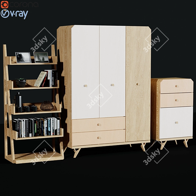 Kids Dream Wardrobe 3D model image 1