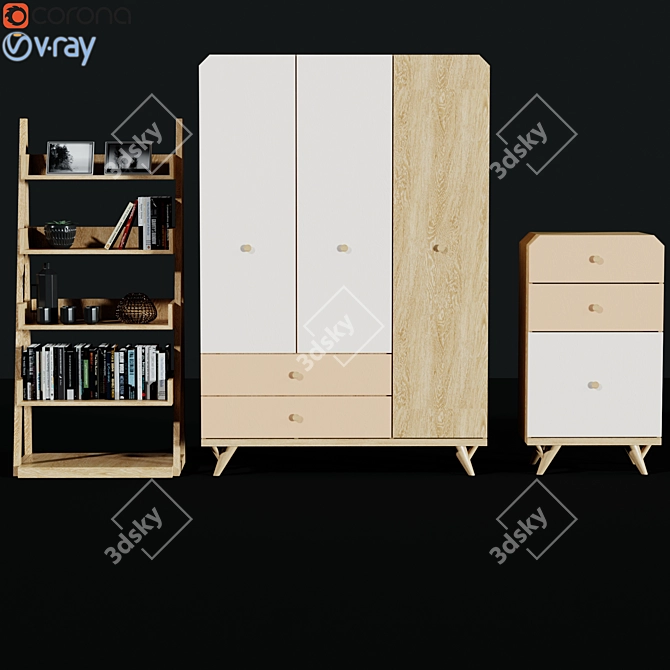 Kids Dream Wardrobe 3D model image 2