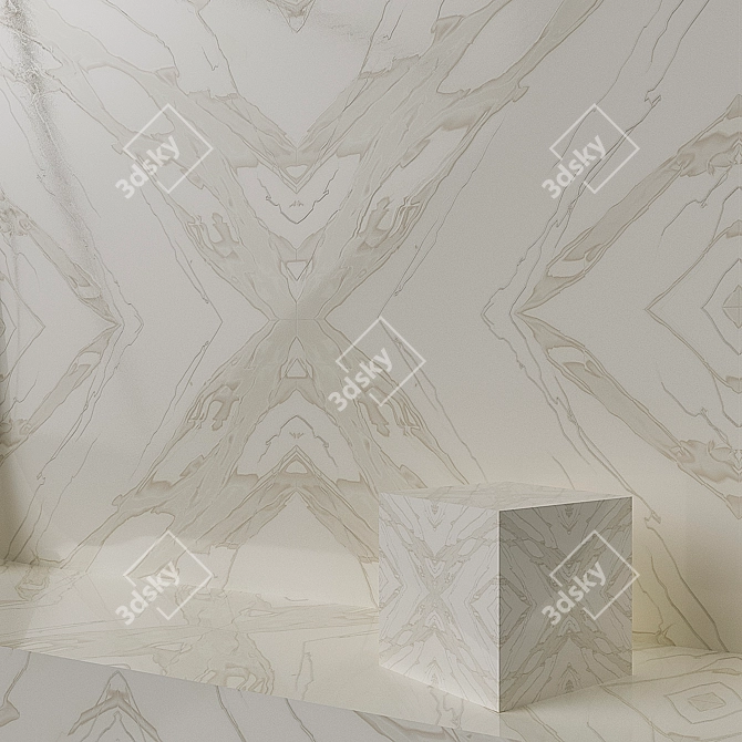 Elegant Calacatta Decorative Plaster 3D model image 1