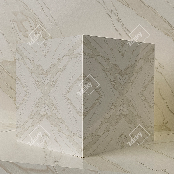 Elegant Calacatta Decorative Plaster 3D model image 2